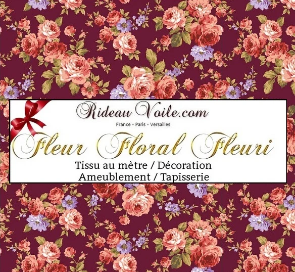 Boutique style anglais Fleurs Roses tissu au mètre rideau couette shabby flowers meter