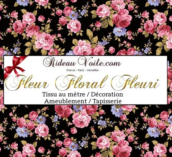 Tissu ameublement fleuri motif mètre rideau couette fleur Roses Flower curtain fabric