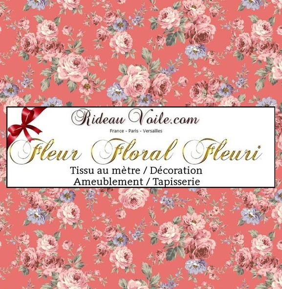 Boutique style anglais Fleurs Roses tissu mètre rideau couette shabby flowers meter