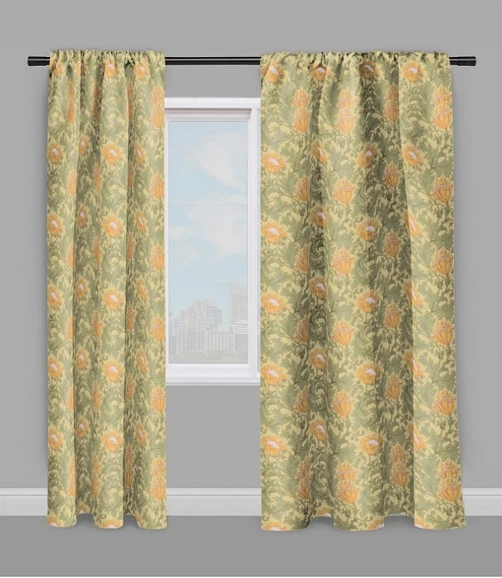 Tissu ameublement fabrics upholstery flowers meter Rideau motif fleurs mètre