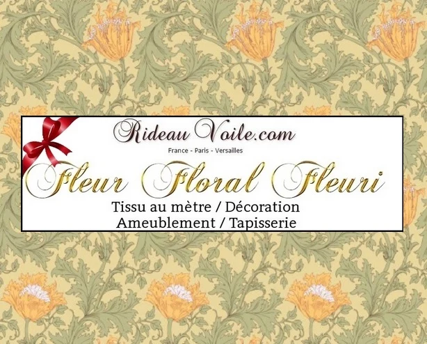 Tissu ameublement fabrics upholstery flowers meter Rideau motif fleurs mètre