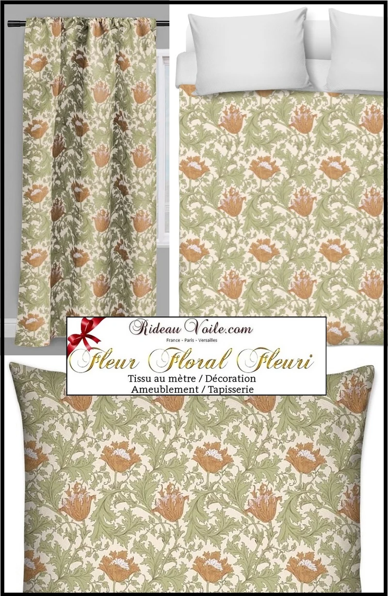 Tissu ameublement fabrics upholstery flowers meter Rideau voilage à fleurs mètre