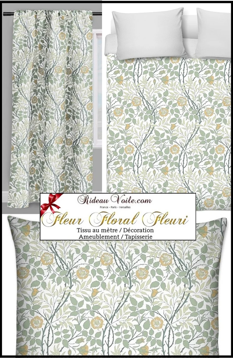 Tissu ameublement fabrics upholstery flowers meter Rideau voilage à fleurs mètre