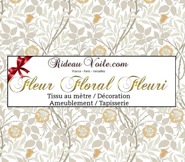 Boutique rideau imprimé fleurs tissu ameublement mètre tapisserie fauteuil floral