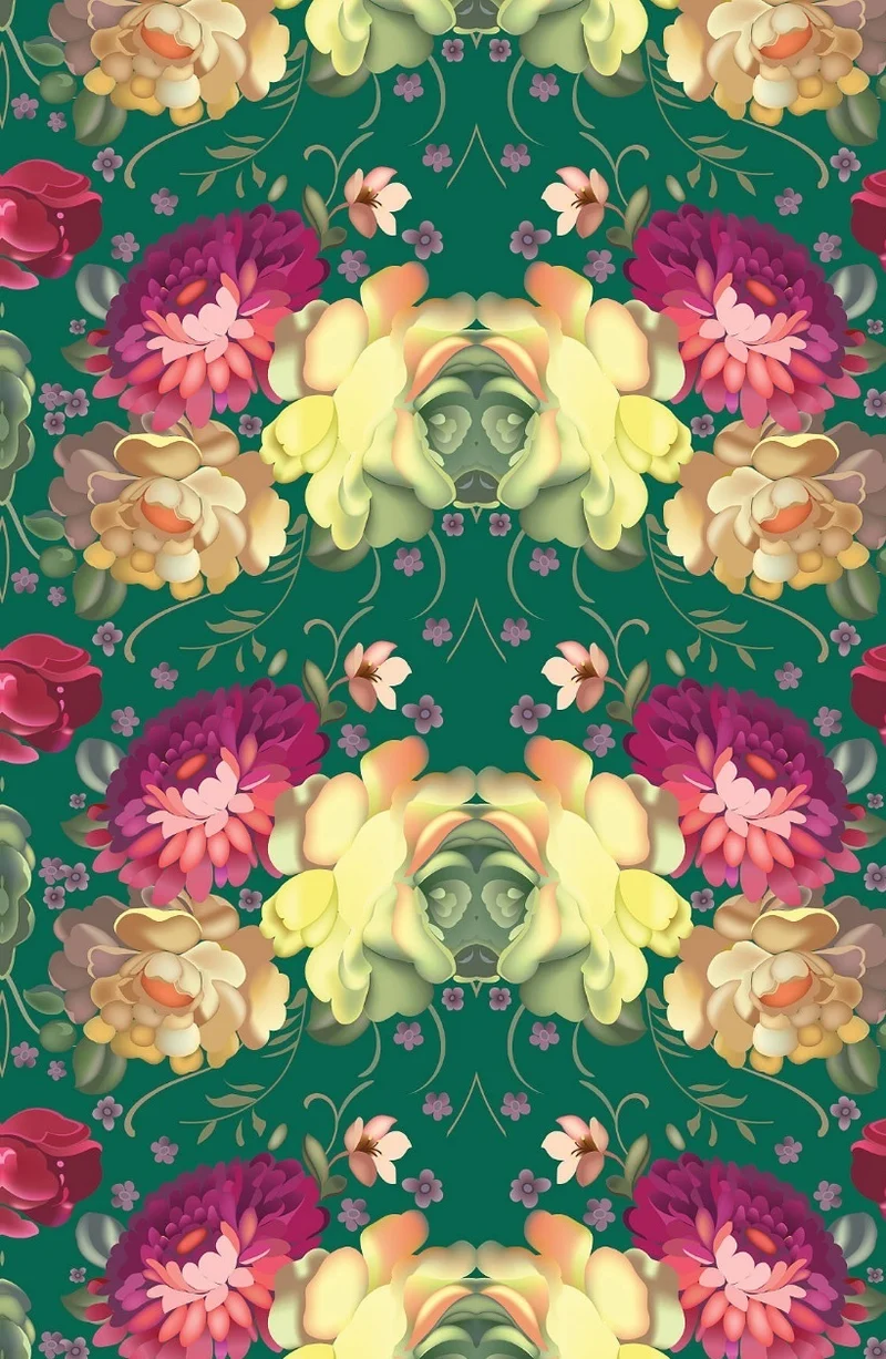 Motif floral fleur violet rideau coussin couette tissu au mètre