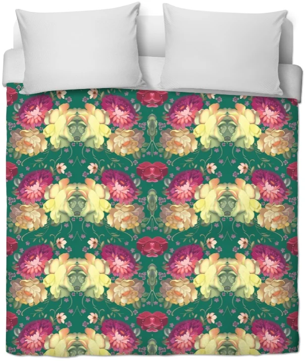 Motif floral fleur violet rideau coussin couette tissu au mètre