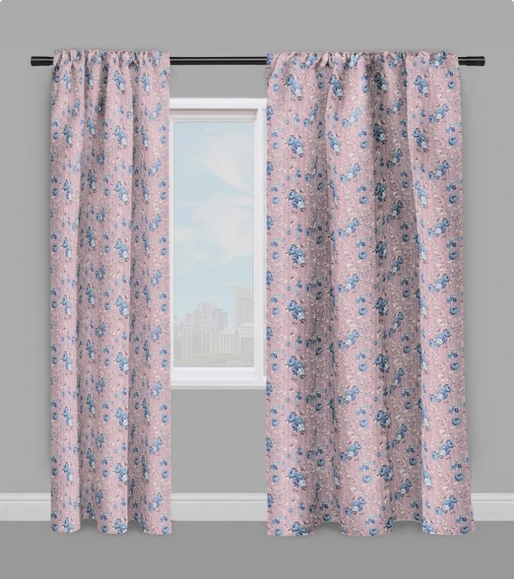 Rideau housse couette tissu imprimé ameublement mètre fleuri style Roses Anglaise
