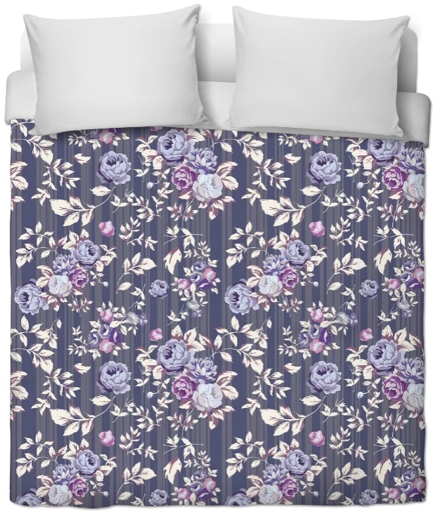 Rideau housse couette tissu imprimé ameublement mètre fleuri fleurs Roses Anglaise