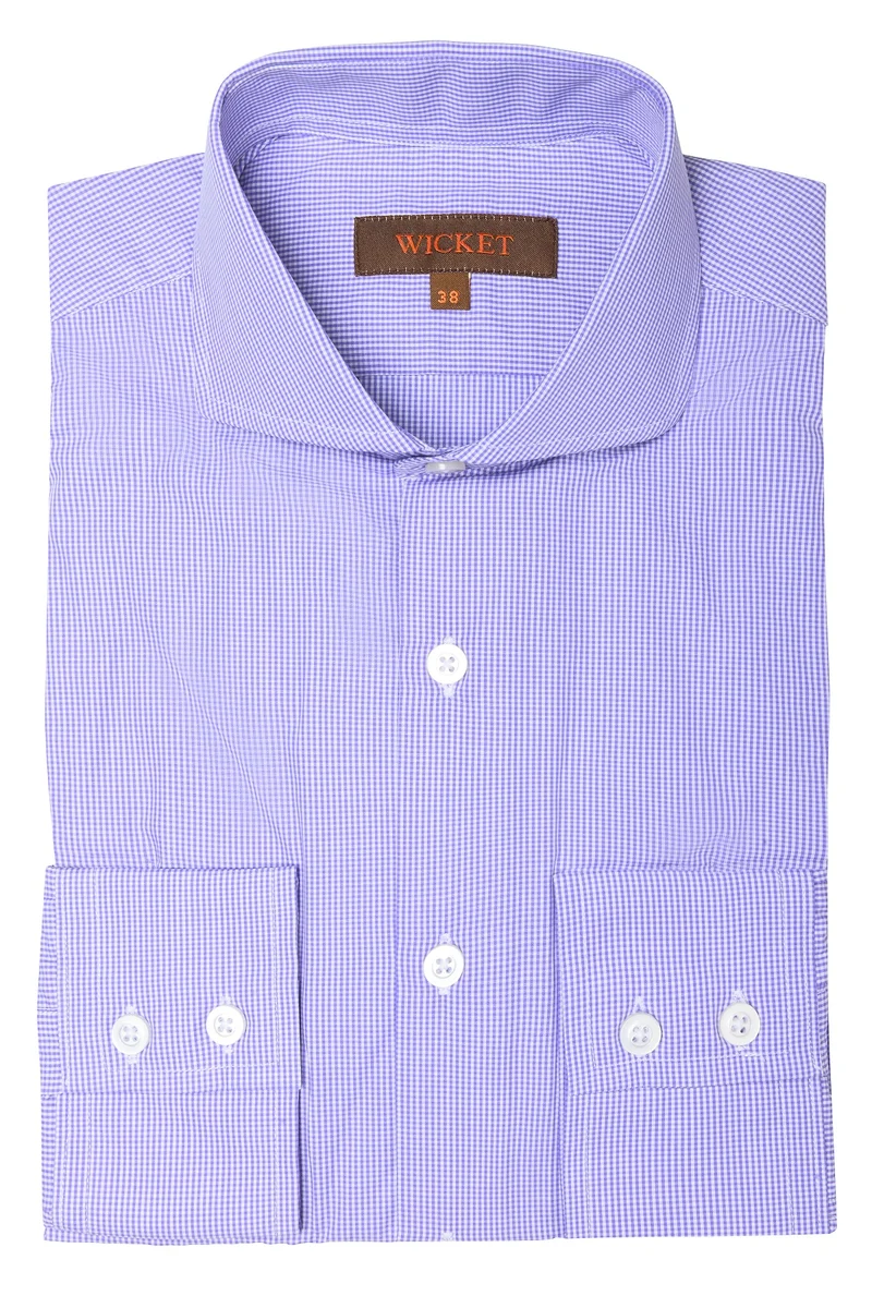 La Popeline de Coton à Vichy Violet