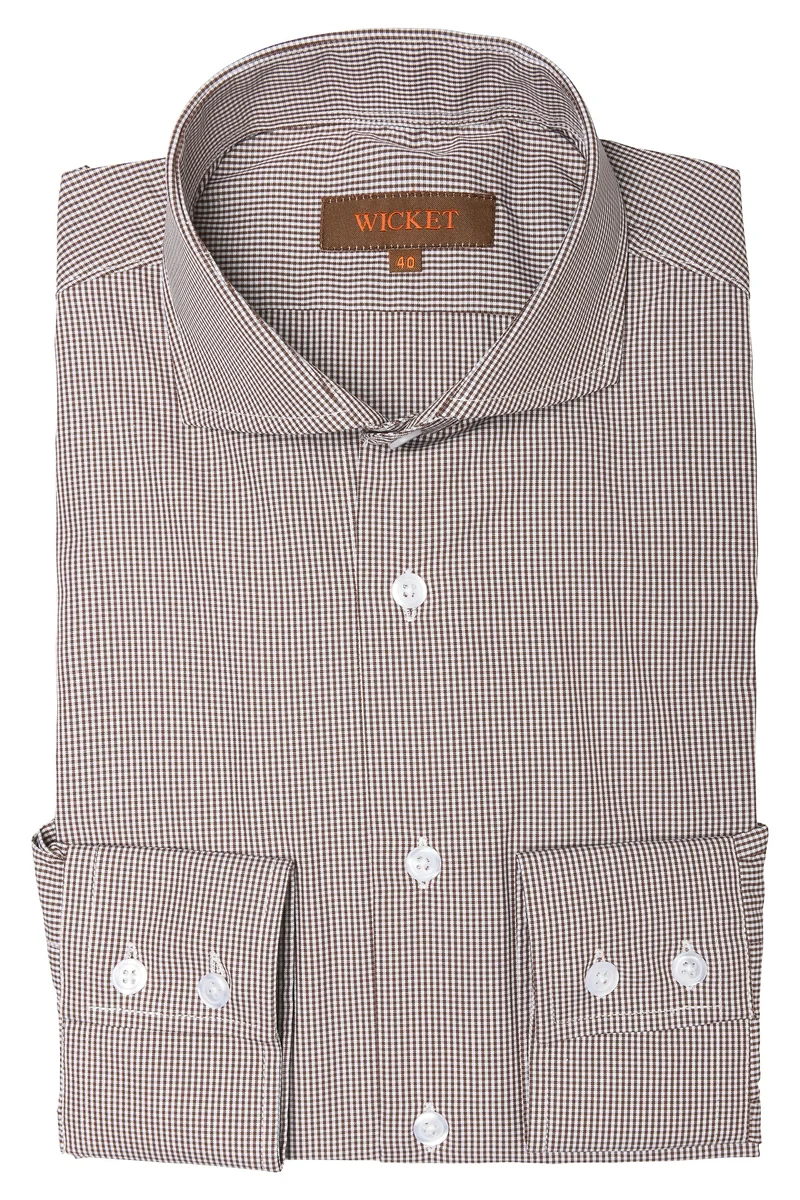 La Popeline de Coton Vichy Marron