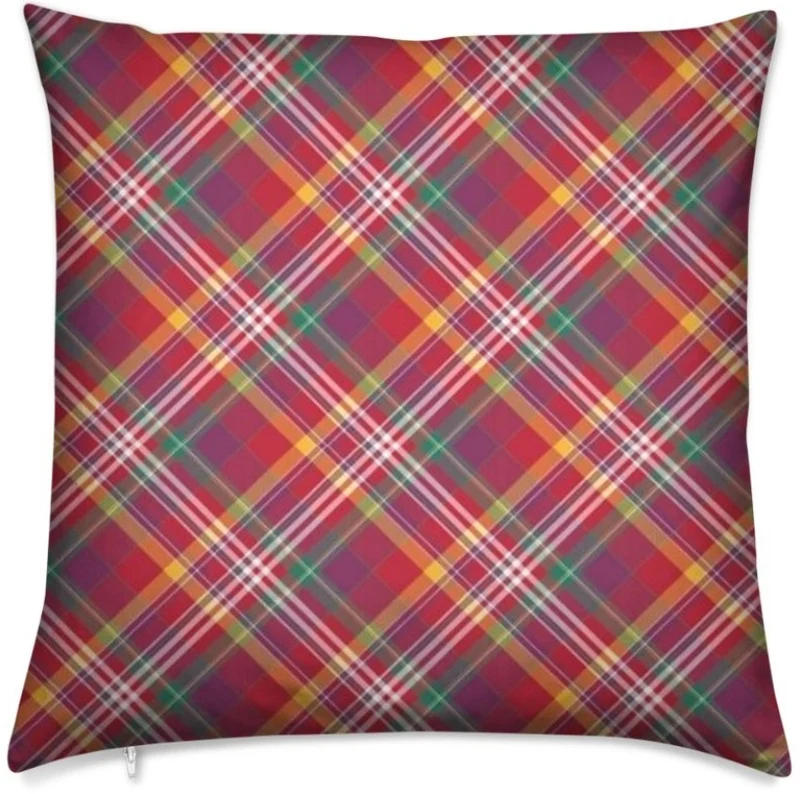 Tissu ameublement carreaux Madras mètre couture rideau couette coussin tapisserie