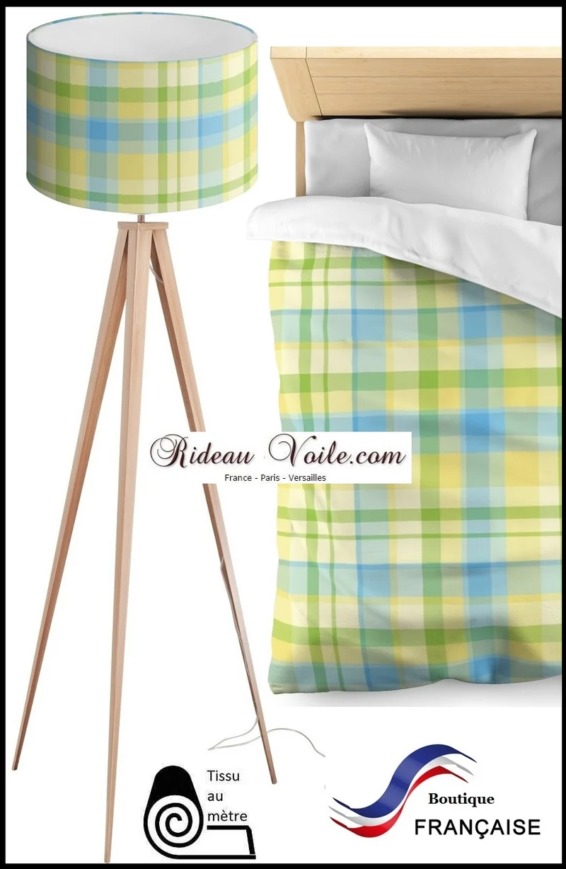 Tissu Antillais Réunion carreaux Madras mètre voilage rideau couette tapisserie siège