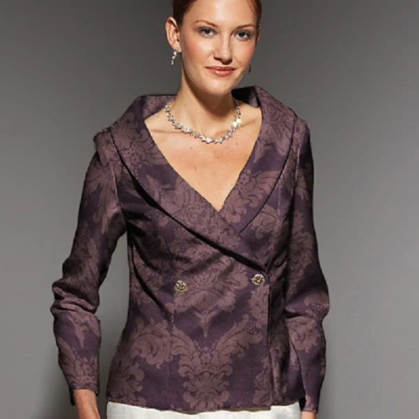 Tissu au mètre Empire Baroque ameublement Damasco vorhang mauve aubergine