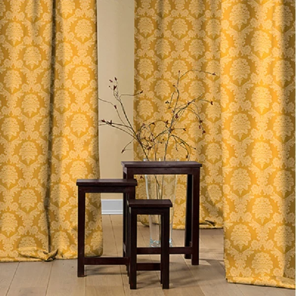 Tissu ameublement mètre style Empire Baroque Damassé rideau tapisserie Or