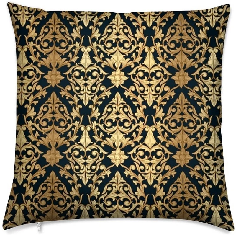 Damasco Or Baroque Lampas Liturgie Tissu ameublement noir mètre rideau voilage