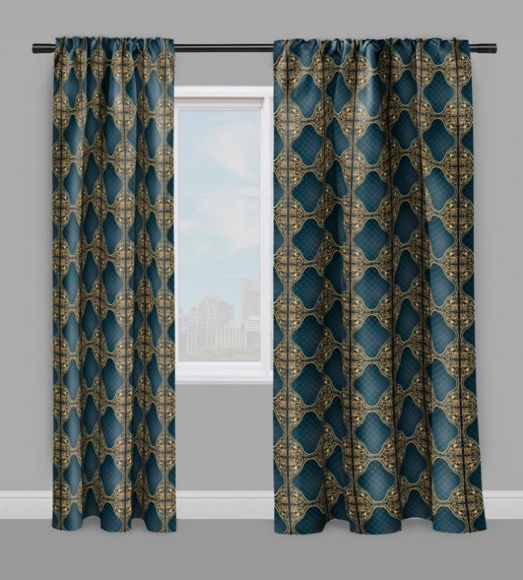 Tissu ameublement Damas Lampas Italien mètre Rococo Baroque Or Damasco rideau