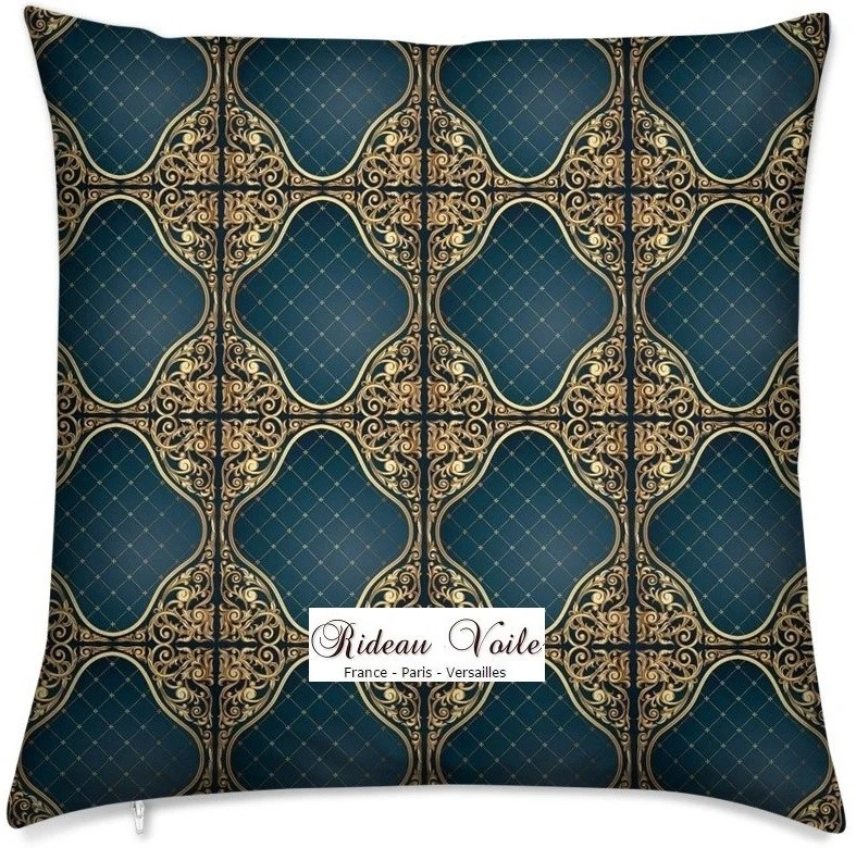 Tissu ameublement Damas Lampas Italien mètre Rococo Baroque Or Damasco rideau