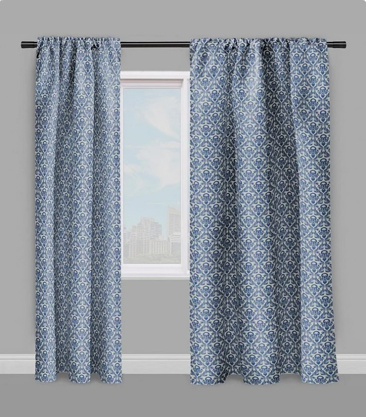 Tissu ameublement mètre motif Baroque bleu rideau voilage couette tapisserie siège