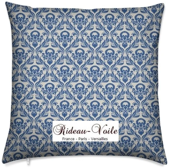 Tissu ameublement mètre motif Baroque bleu rideau voilage couette tapisserie siège