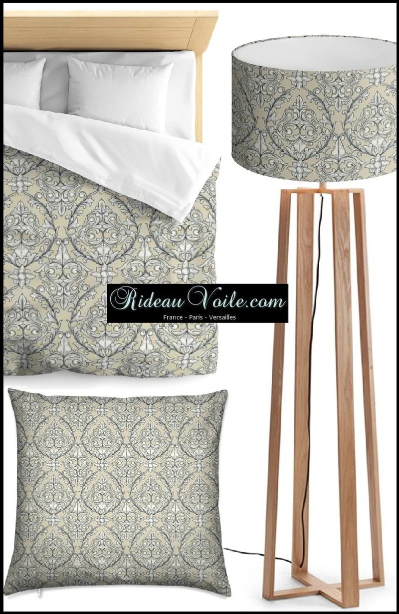 Tissu ameublement Lampas Rococo mètre motif Baroque rideau tapisserie Liturgique