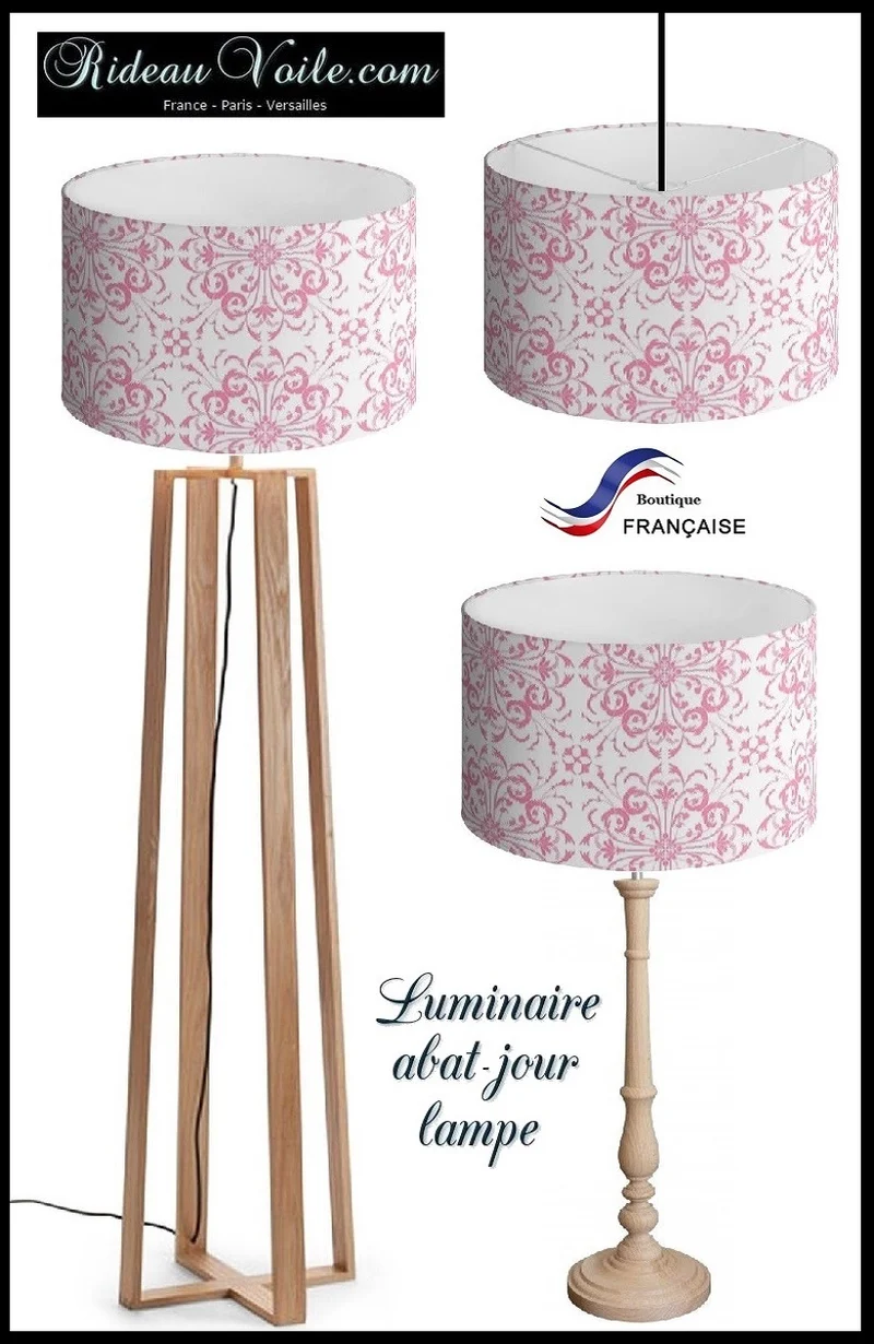 Boutique Tissu ameublement mètre tapisserie motif fleur Empire Baroque Rococo rose