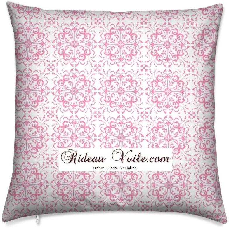 Boutique Tissu ameublement mètre tapisserie motif fleur Empire Baroque Rococo rose