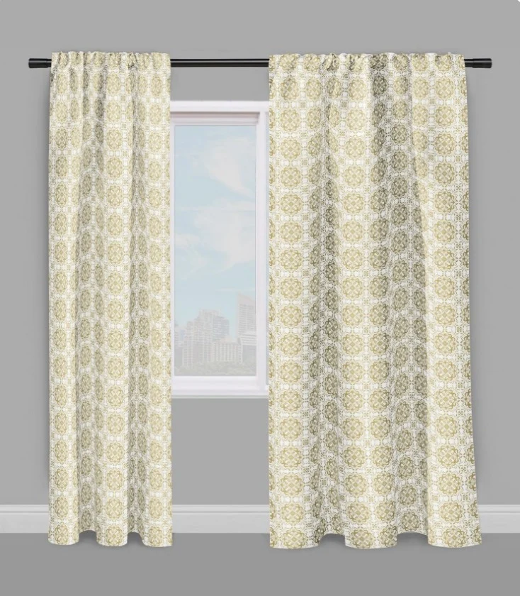 Tissu ameublement mètre motif fleurs motif Empire Baroque ornement floral rideau