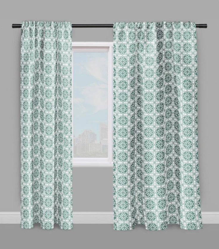 Tissu ameublement au mètre motif fleurs Empire Baroque ornement vert french fabrics