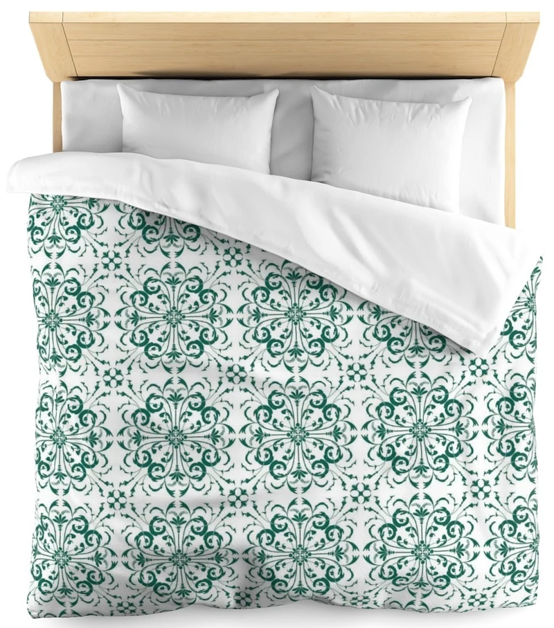 Tissu ameublement au mètre motif fleurs Empire Baroque ornement vert french fabrics