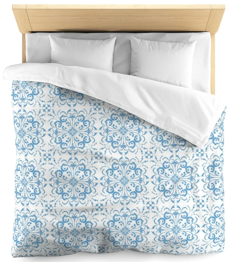 Tissu ameublement décoration mètre motif fleurs Baroque rideau ornement bleu Rococo