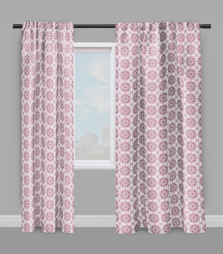 Tissu ameublement au mètre motif imprimé fleurs Empire Baroque floral rideau voilage