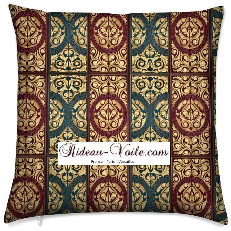 Tissu ameublement tapisserie imprimé Rococo Empire Baroque ignifugé occultant mètre