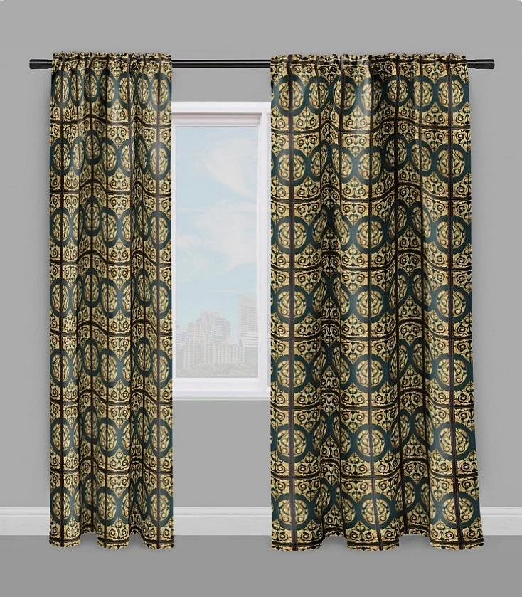 Tissu ameublement mètre Rococo Empire Baroque ornement tapisserie rideau voilage