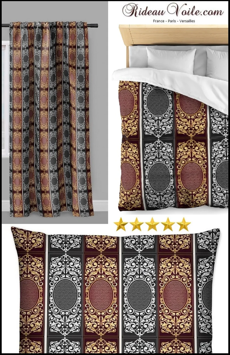 Boutique rideau voilage tissu ameublement mètre Rococo Empire Baroque tapisserie