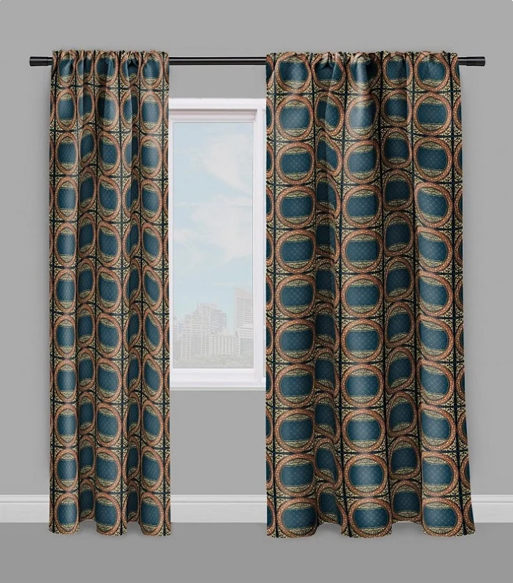 Tissu ameublement au mètre arabesque Baroque Renaissance ornement Or