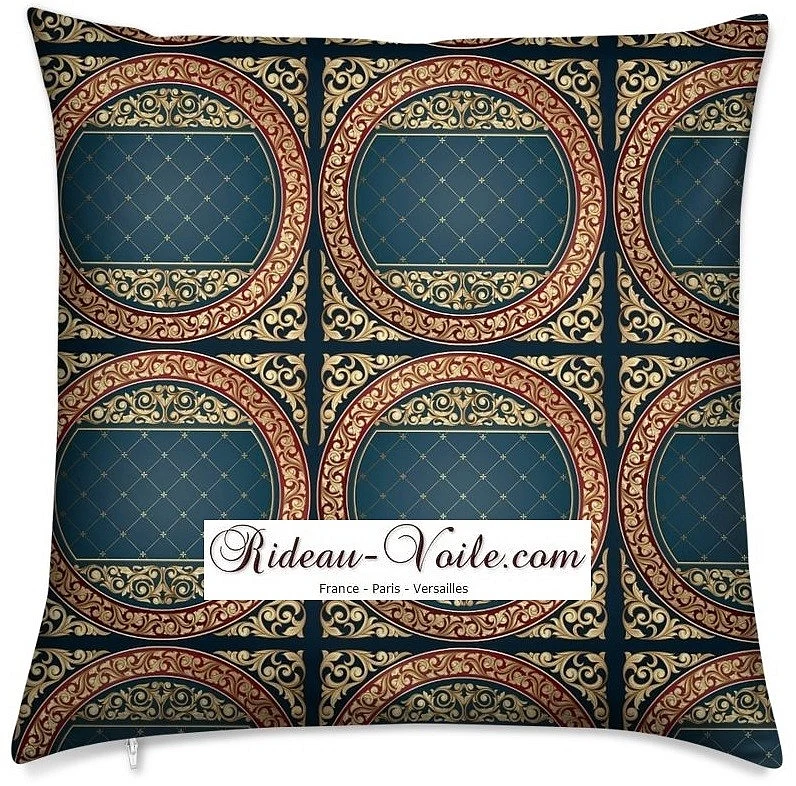 Tissu ameublement au mètre arabesque Baroque Renaissance ornement Or