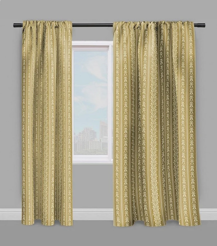 Tissu ameublement mètre motif rayés Empire Baroque Renaissance rideau voilage