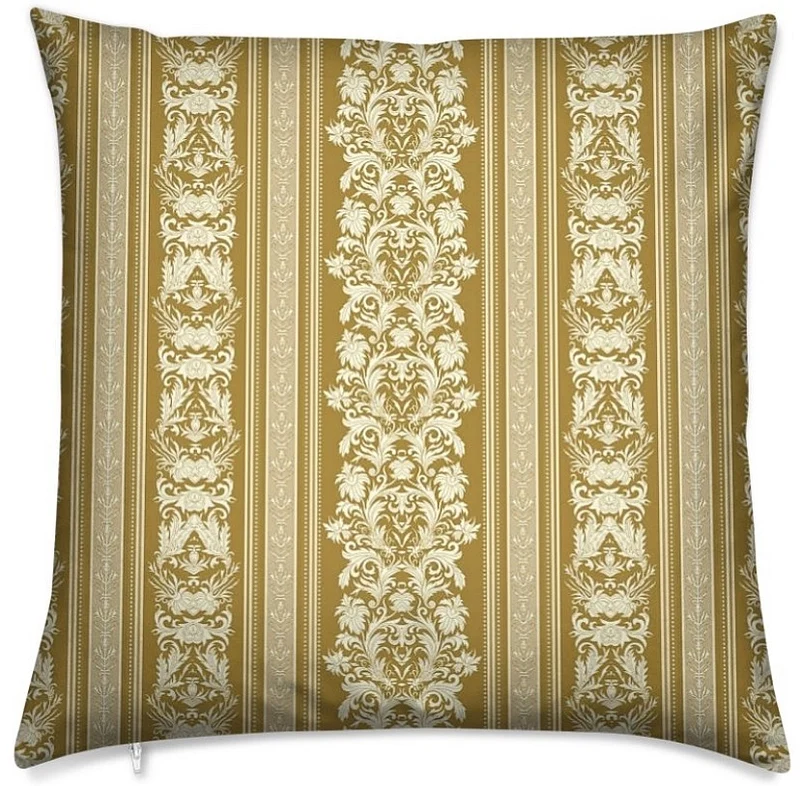 Tissu ameublement mètre motif rayés Empire Baroque Renaissance rideau voilage
