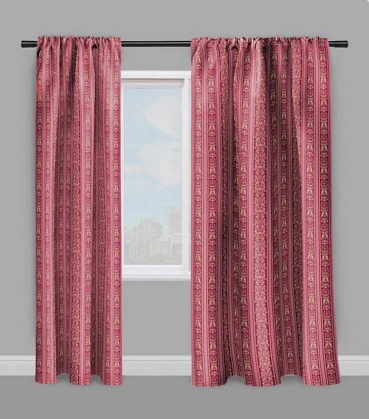 Tissu ameublement mètre motif rayés Empire Baroque Renaissance rideau voilage