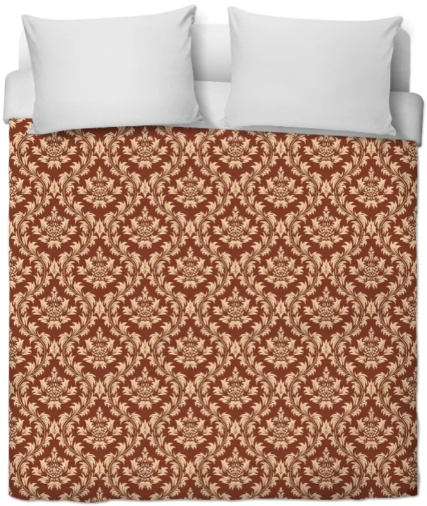 Tissu ameublement au mètre rideau imprimé Damasco Baroque occultant ignifugé