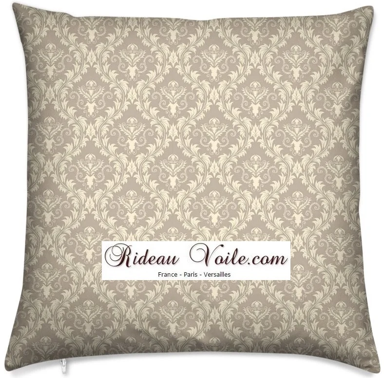 Rideauvoile tissu mètre Damassé liturgique Baroque ameublement rideau beige