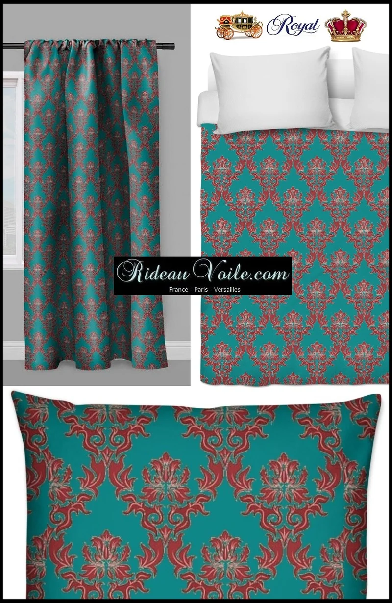 Tissu Damassé mètre motif imprimé Baroque ameublement tapisserie rideau voilage