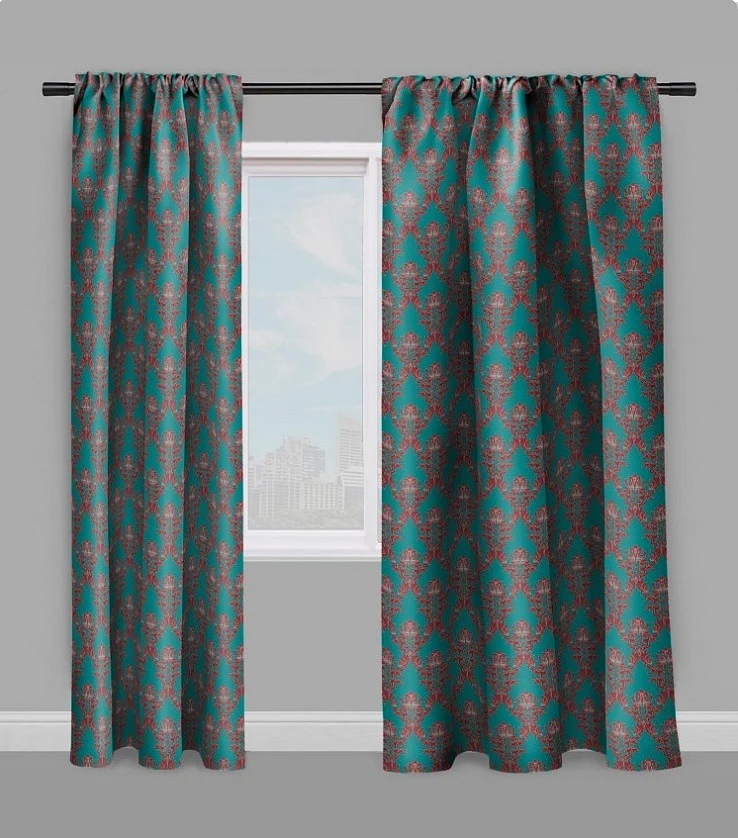 Tissu Damassé mètre motif imprimé Baroque ameublement tapisserie rideau voilage