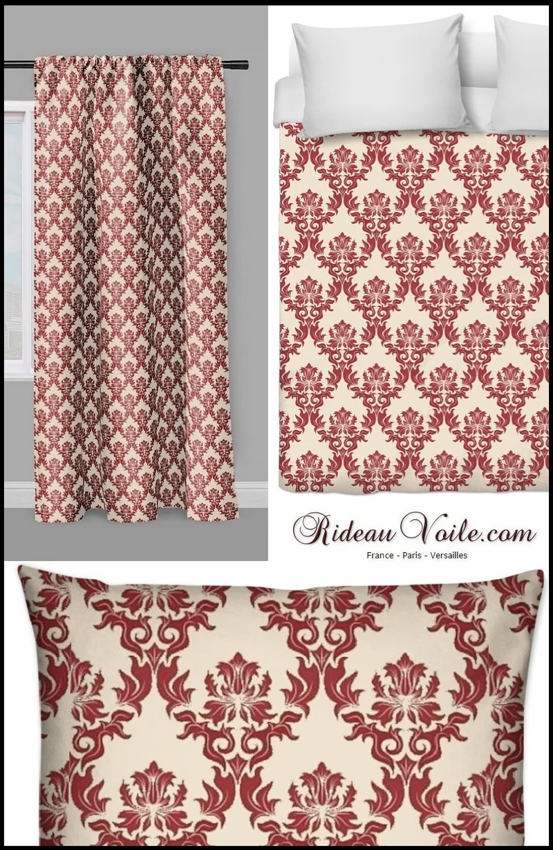 Tissu motif Rococo au mètre style Empire Baroque ameublement tapisserie siège rideau