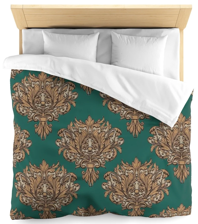 Tissu au mètre larges fleurs Empire Baroque ameublement tapisserie siège vert