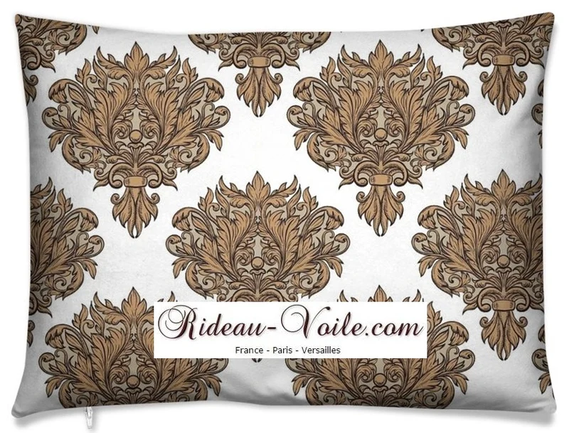Tissu au mètre Victorien Baroque ameublement tapisserie fleurs rideau voilage ignifugé