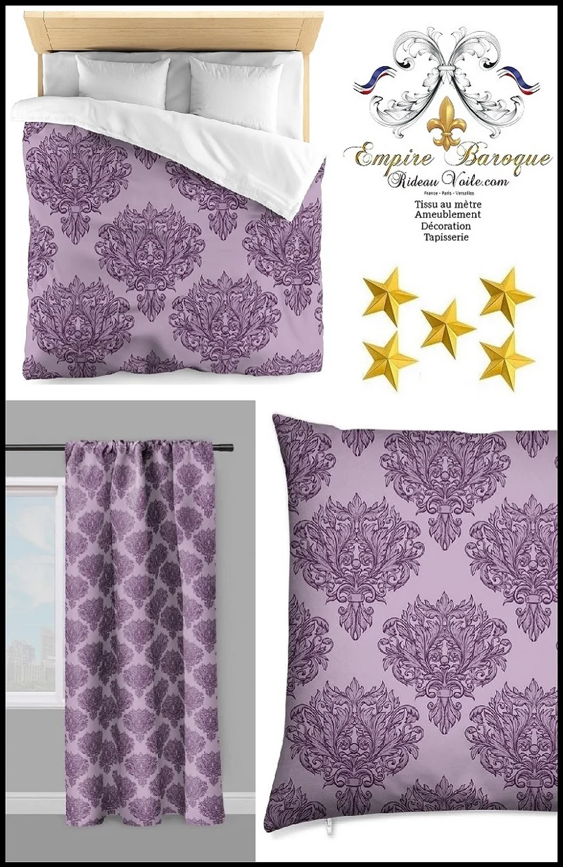 Tissu Empire toile Baroque ameublement mètre motif fleurs rideau ignifugé occultant