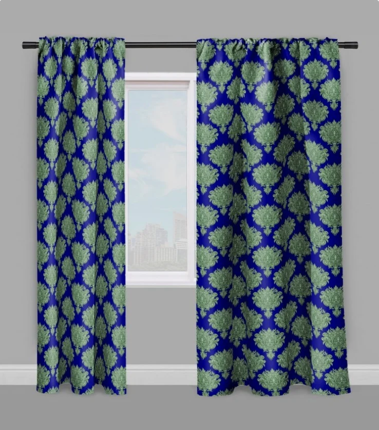Tissu Empire Baroque ameublement mètre motif fleurs rideau ignifugé occultant couette