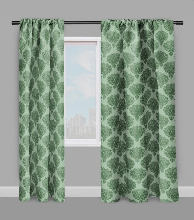 Tissu ameublement mètre boutique rideau couette voilage vert Empire Baroque Paris
