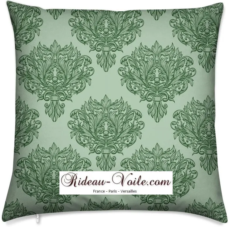Tissu ameublement mètre boutique rideau couette voilage vert Empire Baroque Paris
